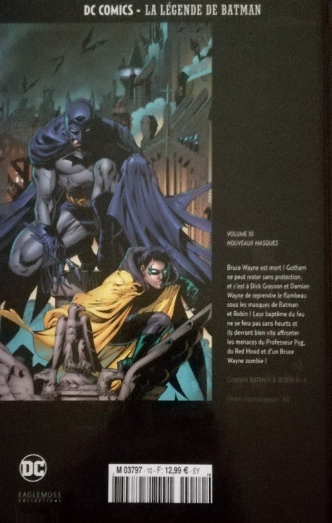 Verso de l'album DC Comics - La Légende de Batman Volume 10 Nouveaux Masques