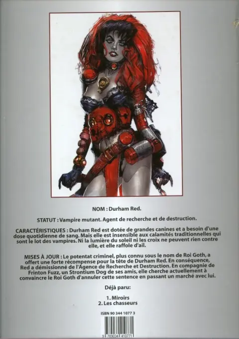 Verso de l'album Durham Red Tome 2 Les chasseurs