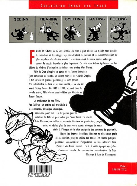 Verso de l'album Félix le chat La Folle Histoire du Chat le Plus Célèbre au Monde