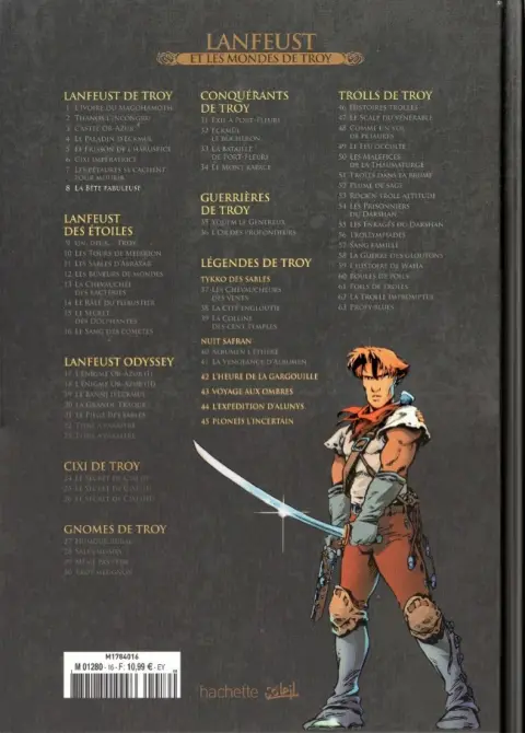 Verso de l'album Lanfeust et les mondes de Troy Tome 8 Lanfeust de Troy - La bête fabuleuse