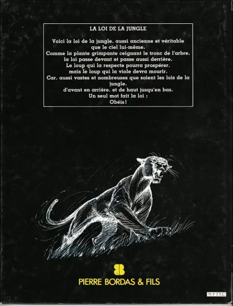 Verso de l'album Le Livre de la jungle