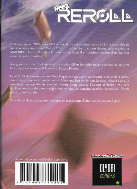 Verso de l'album Noob Reroll Tome 01 Arc1 - Horizon Reborn