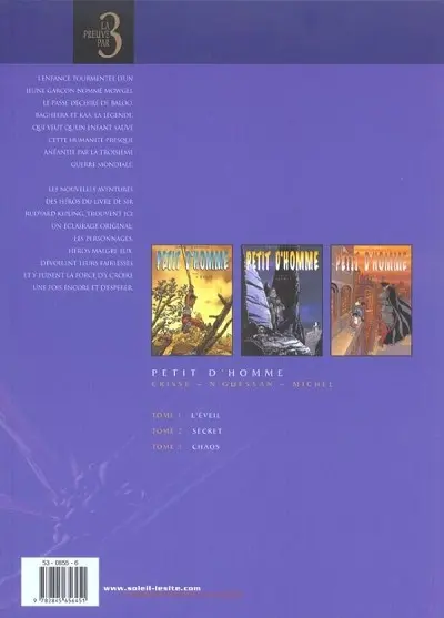 Verso de l'album Petit d'homme