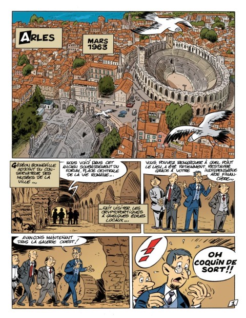 Planche de l'album Une aventure de Jeff Mistral 2 Les 3 symboles d'Arelate
