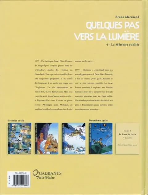 Verso de l'album Quelques pas vers la lumière Tome 4 La Mémoire oubliée