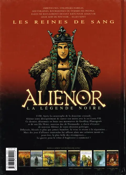 Verso de l'album Les Reines de sang - Aliénor, la Légende noire Volume 4