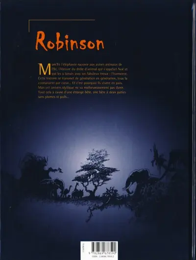 Verso de l'album Robinson