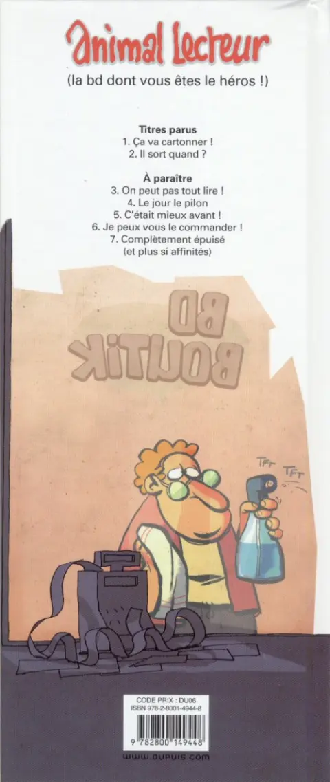 Verso de l'album Animal lecteur Tome 2 Il sort quand ?