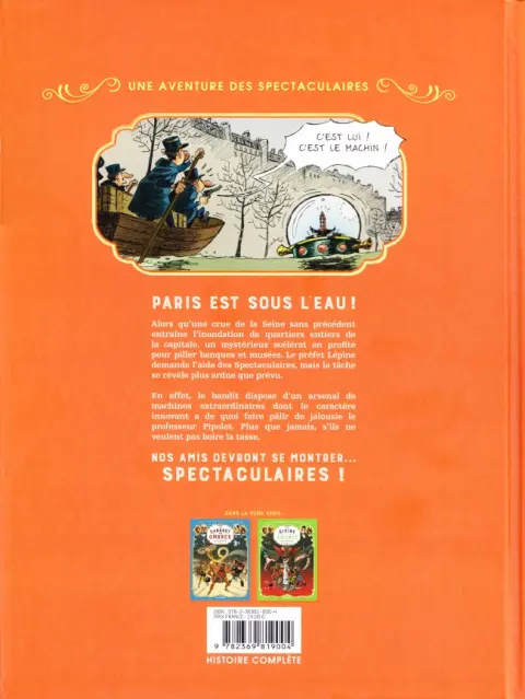 Verso de l'album Une aventure des Spectaculaires Tome 3 Les Spectaculaires prennent l'eau
