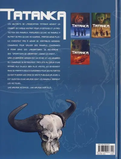 Verso de l'album Tatanka Tome 3 Mutation