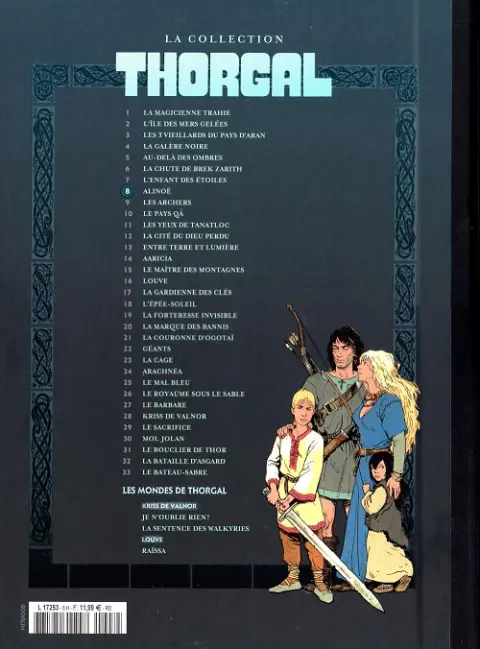 Verso de l'album Thorgal La collection Tome 8 Alinoë