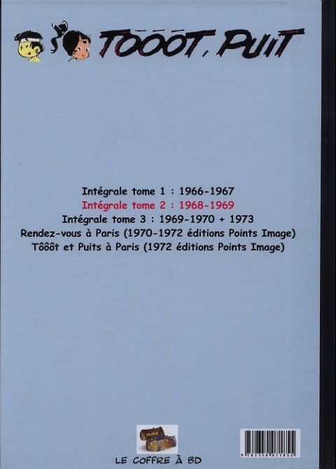 Verso de l'album Tôôôt et Puit Intégrale 1968 - 1969