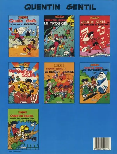 Verso de l'album Les As Tome 7 Quentin Gentil et l'école des cambrioleurs