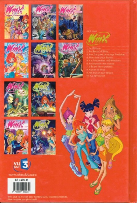 Verso de l'album Winx Club Tome 10 La révélation