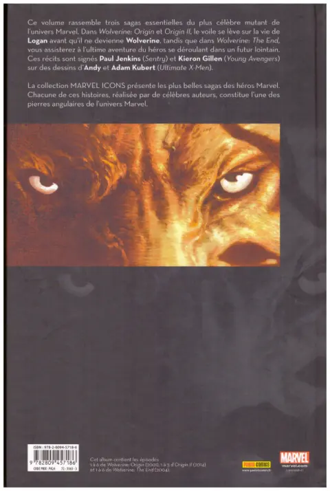Verso de l'album Wolverine