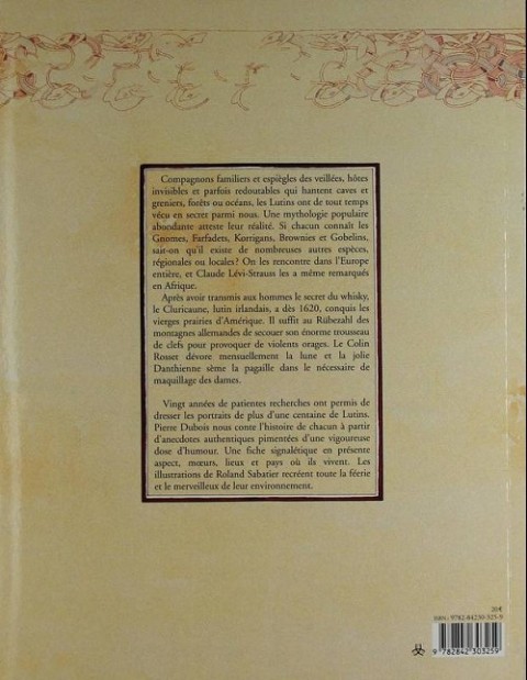 Verso de l'album La Grande encyclopédie des lutins