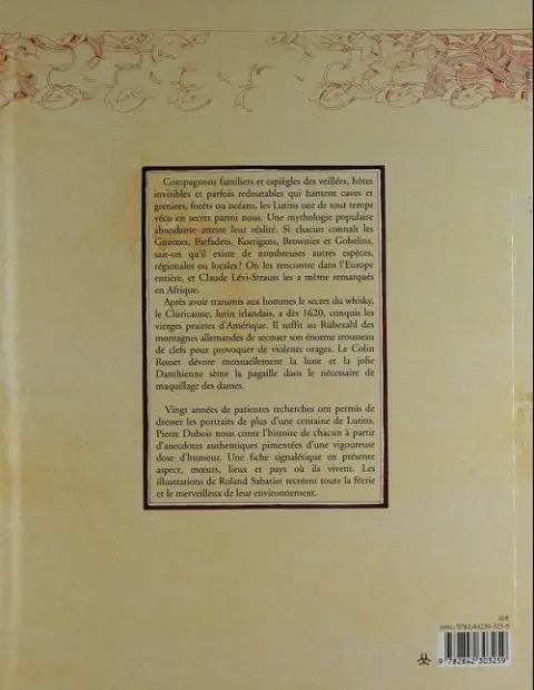 Verso de l'album La Grande encyclopédie des lutins