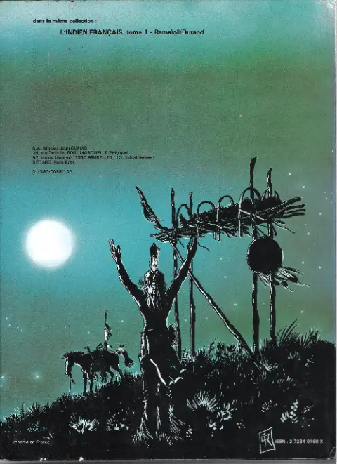 Verso de l'album L'Indien Français Tome 2 La lune enterrée