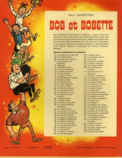 Verso de l'album Bob et Bobette Tome 136 Les chèvraliers
