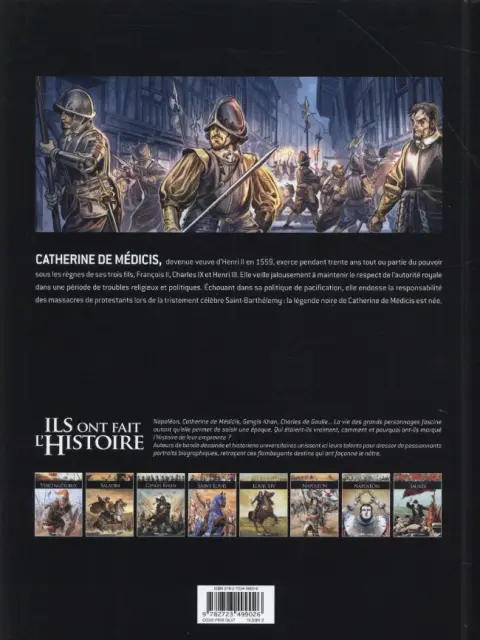 Verso de l'album Ils ont fait l'Histoire Tome 11 Catherine de Médicis