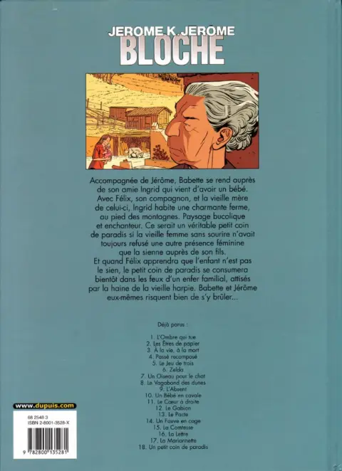 Verso de l'album Jérôme K. Jérôme Bloche Tome 18 Un petit coin de paradis