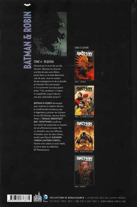 Verso de l'album Batman & Robin Tome 4 Requiem