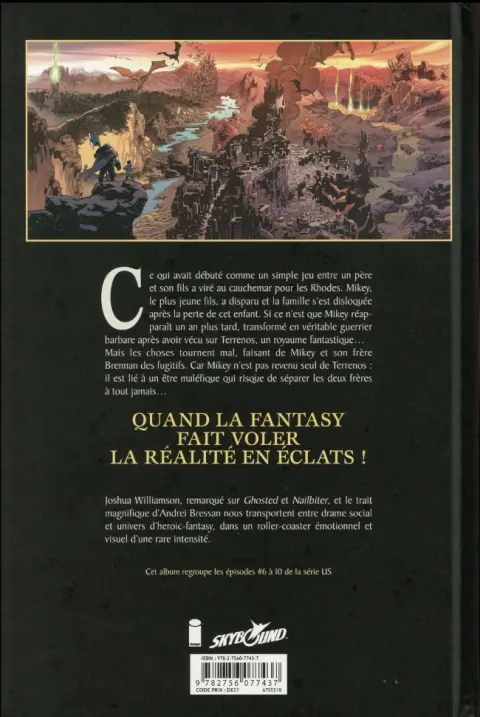 Verso de l'album Birthright Tome 2 L'Appel