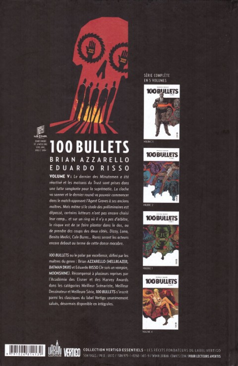 Verso de l'album 100 Bullets Intégrale Volume V