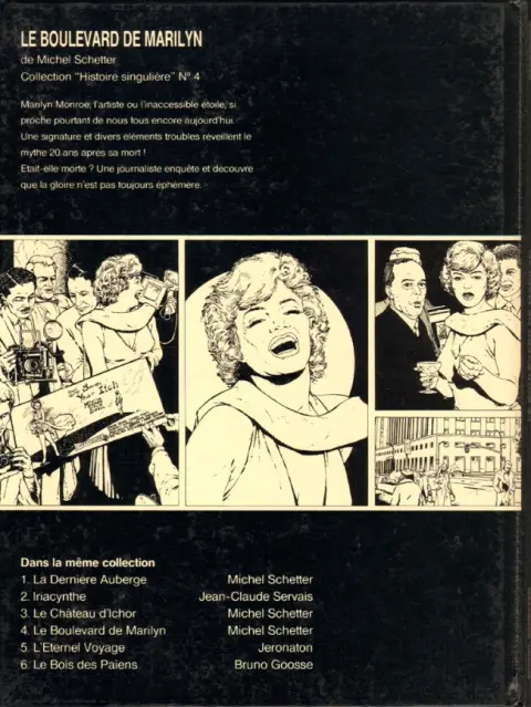 Verso de l'album Le Boulevard de Marilyn
