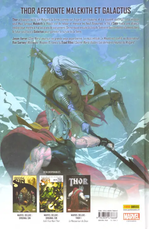 Verso de l'album Thor : Dieu du Tonnerre Les dernières heures de Midgard