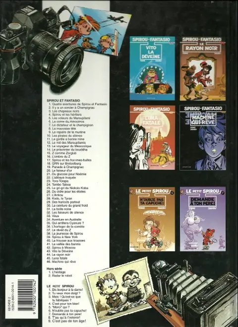 Verso de l'album Spirou et Fantasio Tome 12 Le nid des marsupilamis