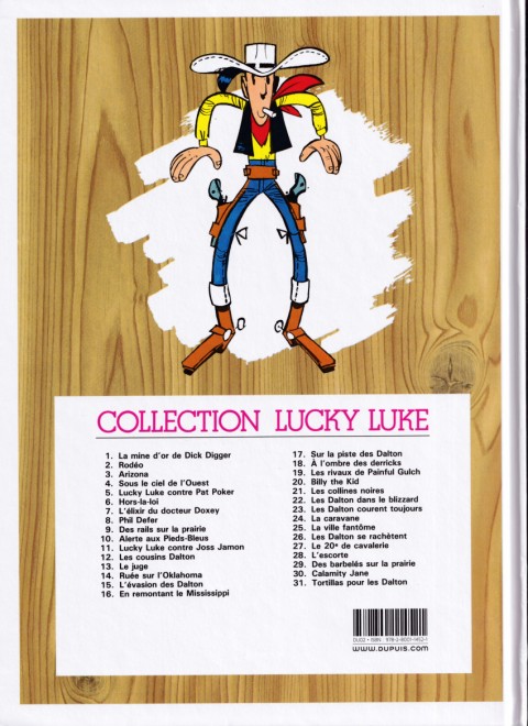 Verso de l'album Lucky Luke Tome 12 Les cousins Dalton