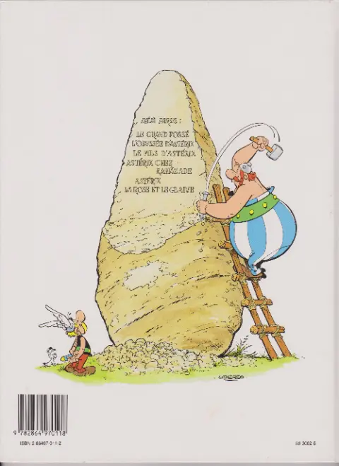 Verso de l'album Astérix Tome 27 Le fils d'Astérix