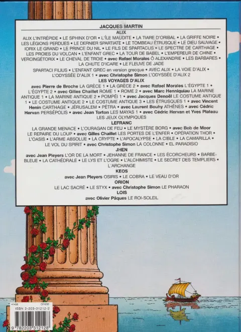 Verso de l'album Alix Tome 12 Le fils de Spartacus