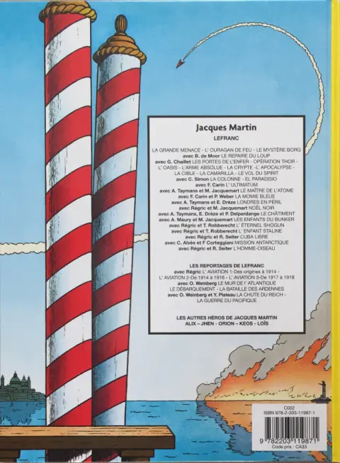 Verso de l'album Lefranc Tome 28 Le principe d'Heisenberg