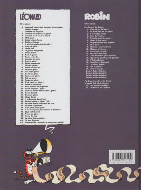 Verso de l'album Léonard Tome 20 Ciel, mon génie !