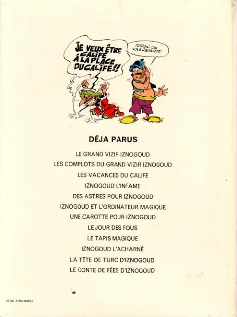 Verso de l'album Iznogoud Tome 11 La tête de turc d'iznogoud