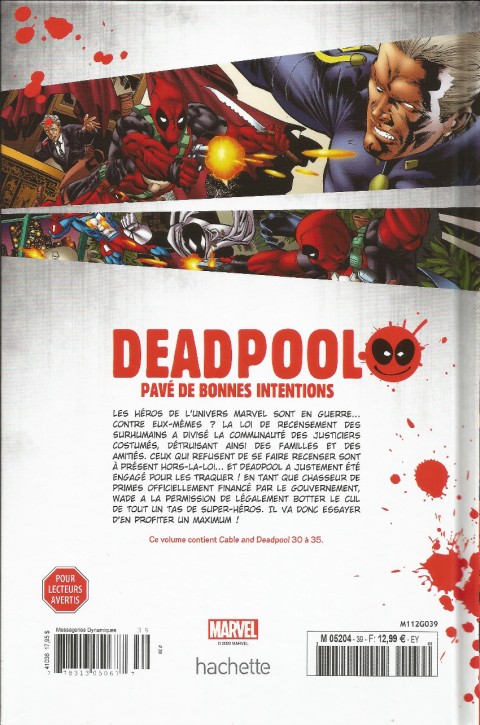 Verso de l'album Deadpool - La collection qui tue Tome 39 Pavé de bonnes intentions