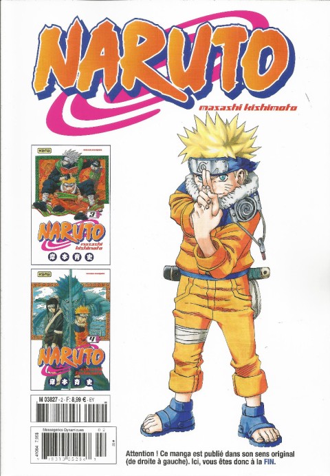 Verso de l'album Naruto L'intégrale Tome 2