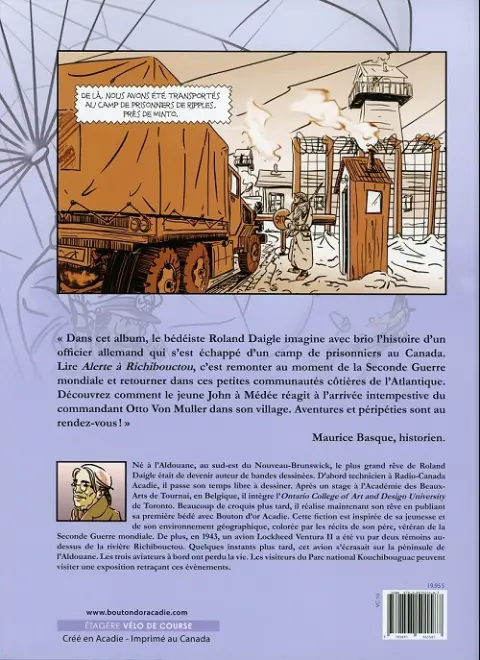 Verso de l'album Alerte à Richibouctou 1