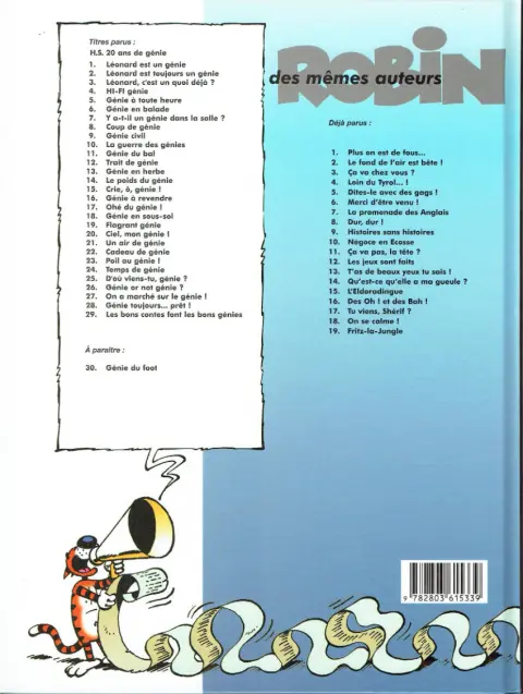 Verso de l'album Léonard Tome 14 Le poids du génie