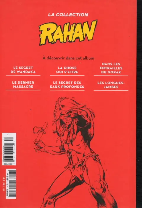 Verso de l'album Rahan La Collection (Hachette) Tome 21