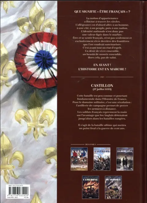 Verso de l'album Champs d'honneur Tome 2 Castillon - Juillet 1453