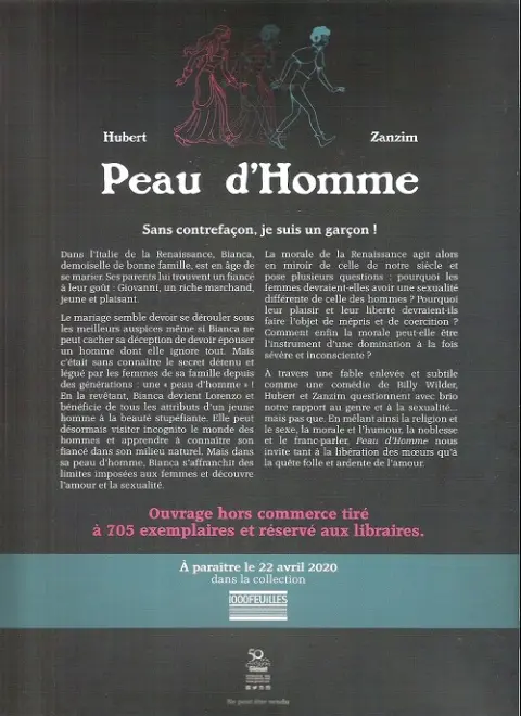 Verso de l'album Peau d'Homme