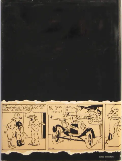 Verso de l'album Archives Hergé Tome 1