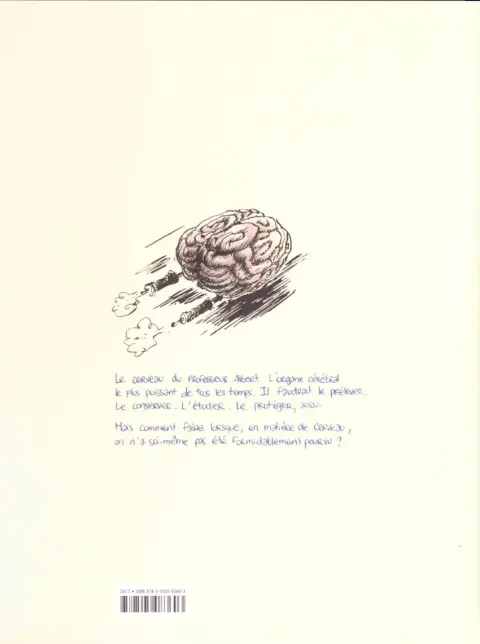 Verso de l'album La fuite du cerveau
