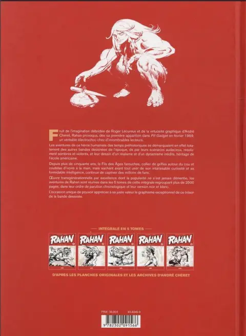 Verso de l'album Rahan Intégrale noir et blanc Volume 2