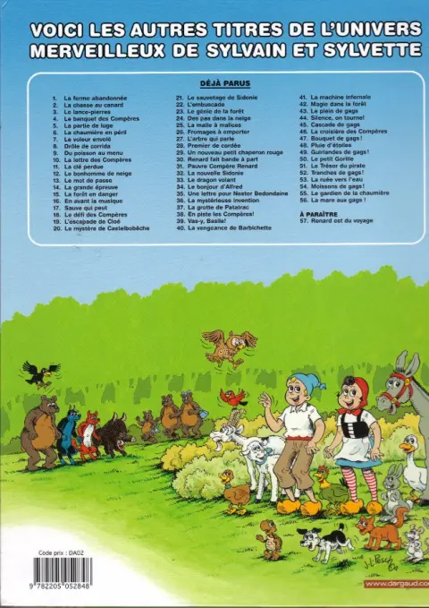 Verso de l'album Sylvain et Sylvette Tome 17 Sauve qui peut
