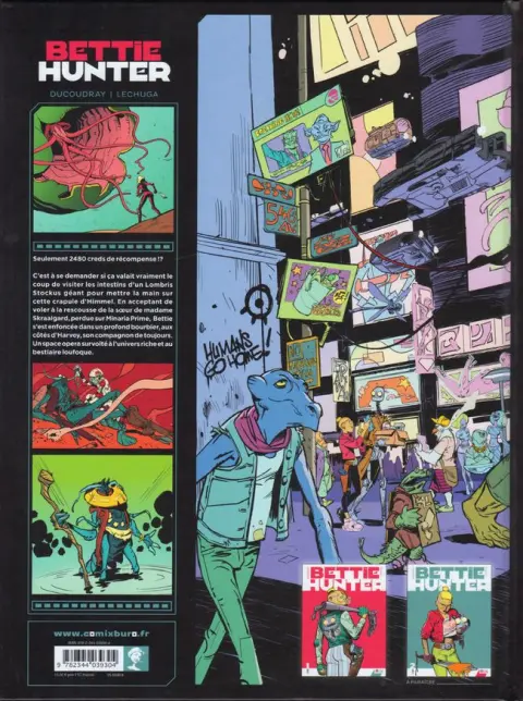 Verso de l'album Bettie Hunter Tome 1
