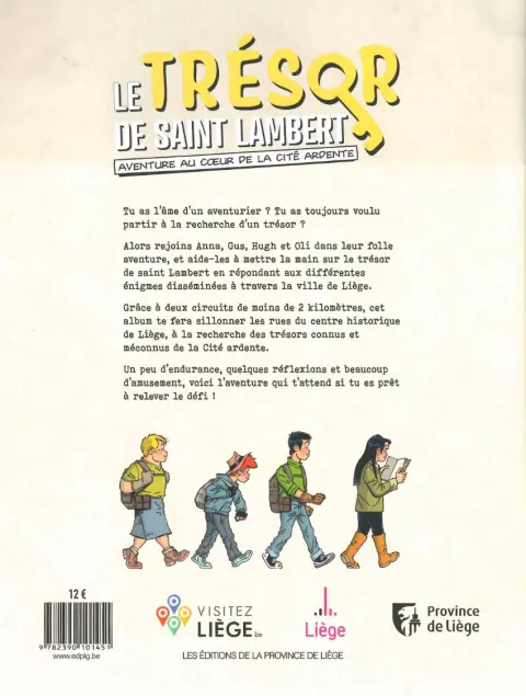 Verso de l'album Le trésor de Saint Lambert Aventure au coeur de la cité ardente